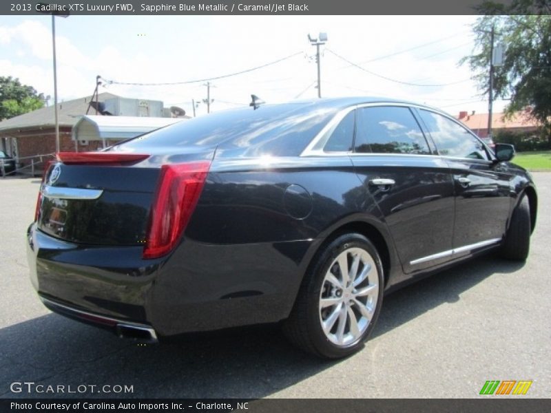 Sapphire Blue Metallic / Caramel/Jet Black 2013 Cadillac XTS Luxury FWD