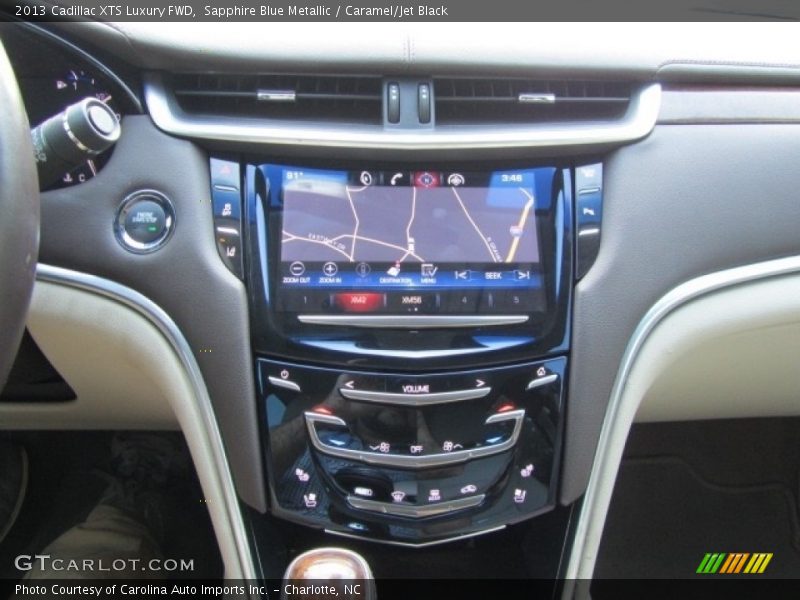 Sapphire Blue Metallic / Caramel/Jet Black 2013 Cadillac XTS Luxury FWD