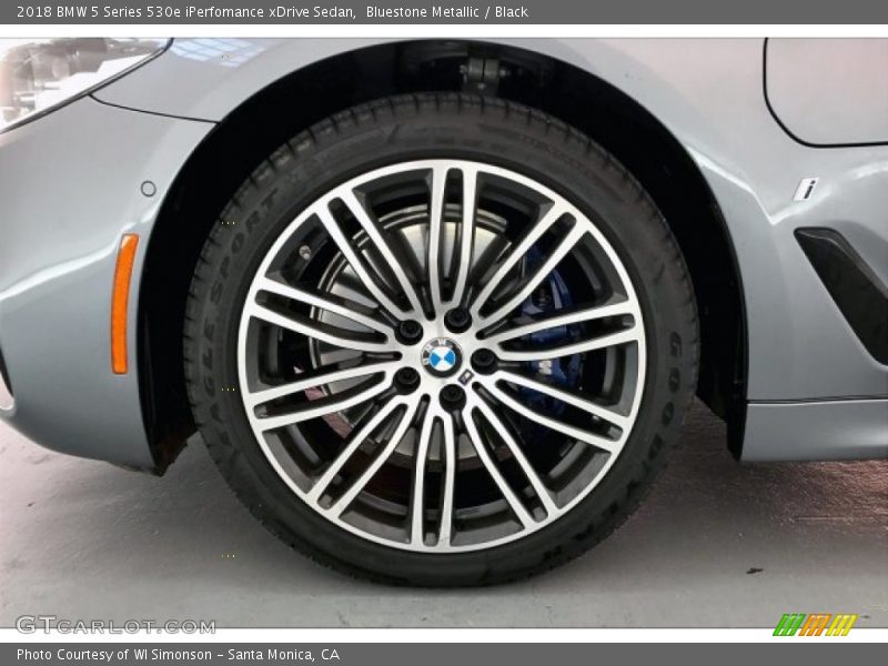Bluestone Metallic / Black 2018 BMW 5 Series 530e iPerfomance xDrive Sedan
