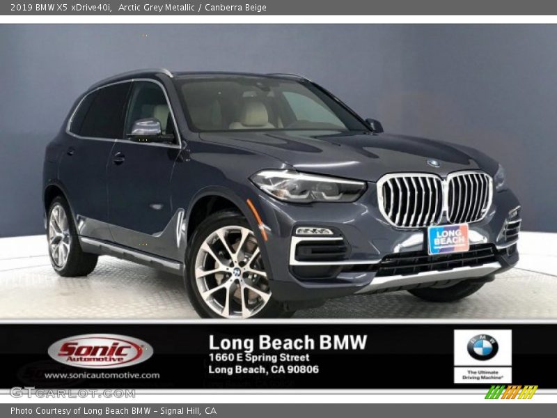 Arctic Grey Metallic / Canberra Beige 2019 BMW X5 xDrive40i