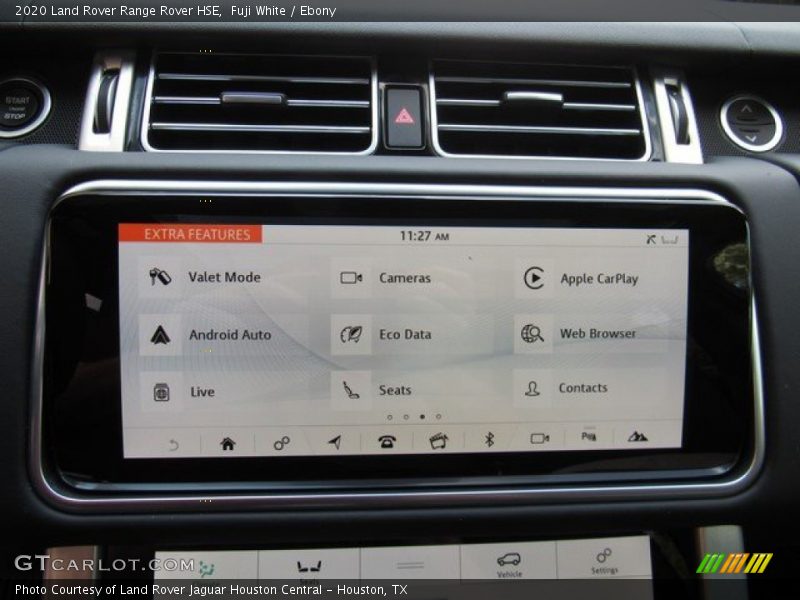 Controls of 2020 Range Rover HSE