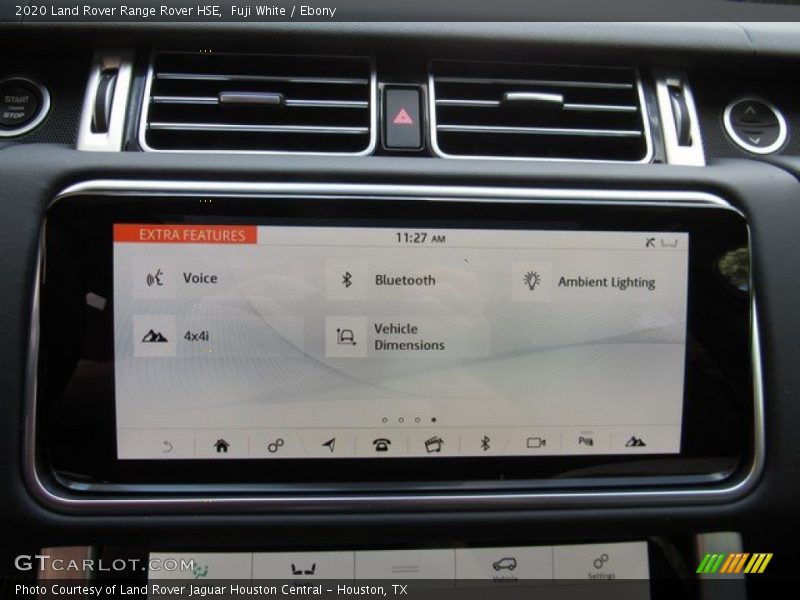 Controls of 2020 Range Rover HSE