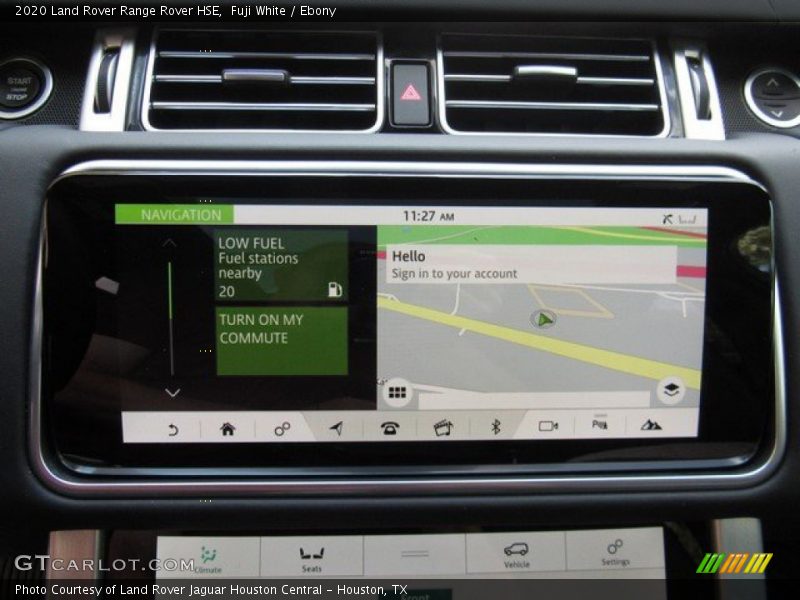 Navigation of 2020 Range Rover HSE