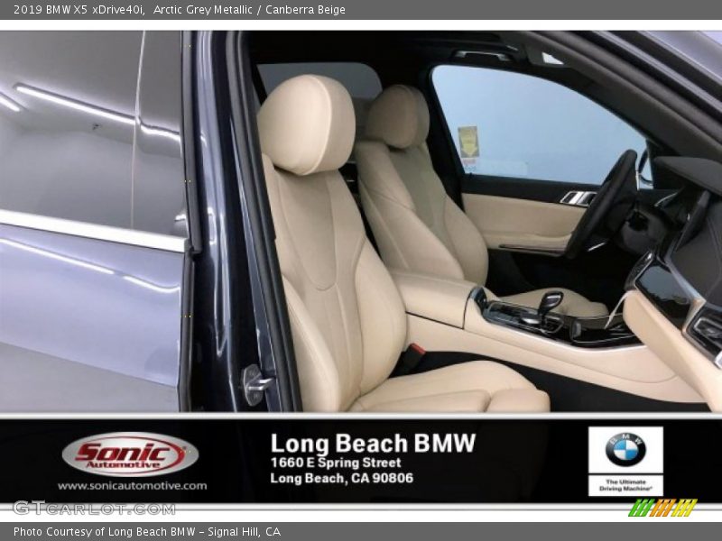 Arctic Grey Metallic / Canberra Beige 2019 BMW X5 xDrive40i