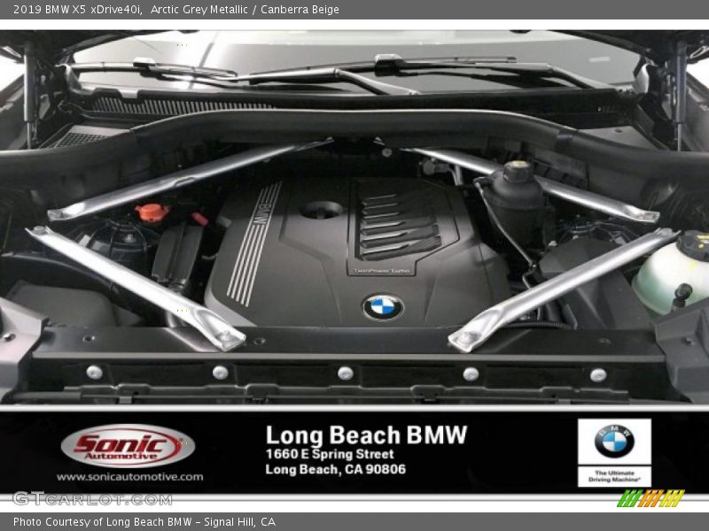 Arctic Grey Metallic / Canberra Beige 2019 BMW X5 xDrive40i