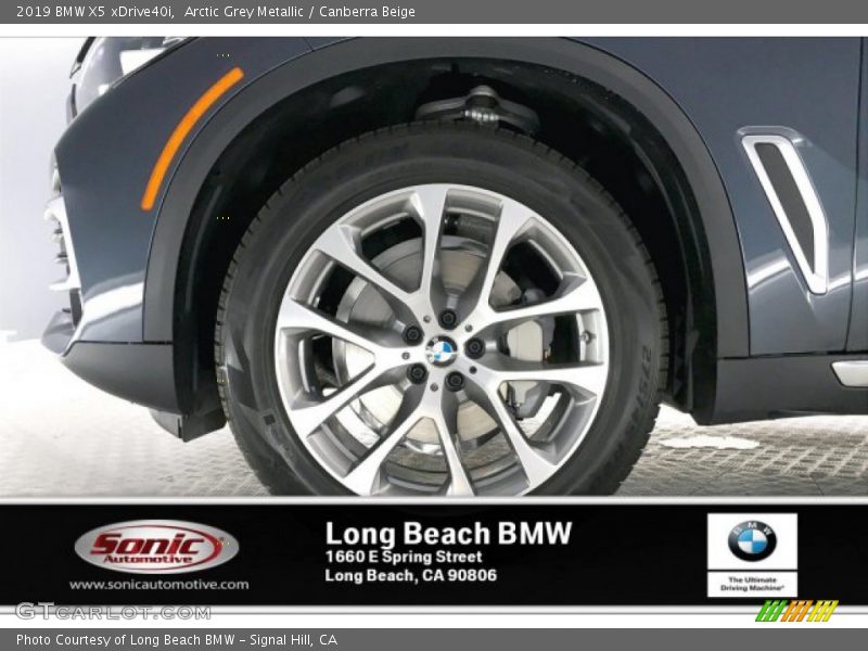 Arctic Grey Metallic / Canberra Beige 2019 BMW X5 xDrive40i