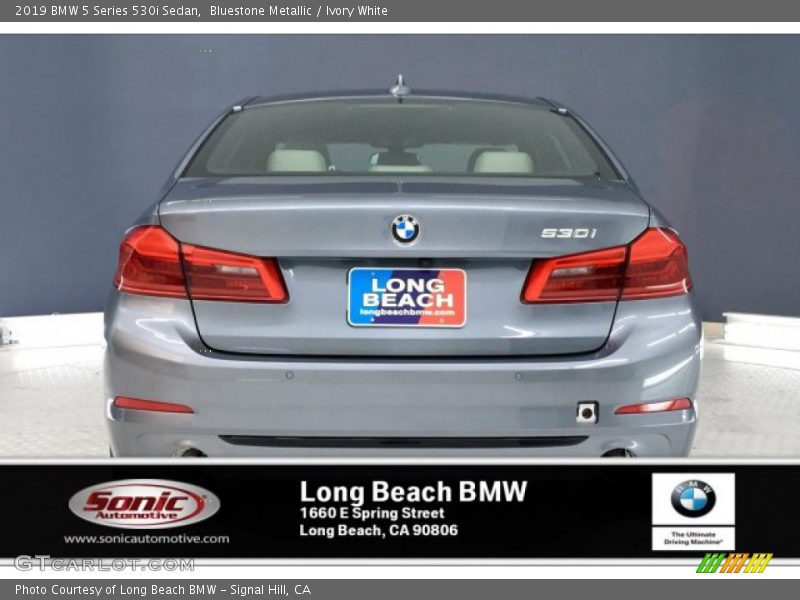Bluestone Metallic / Ivory White 2019 BMW 5 Series 530i Sedan