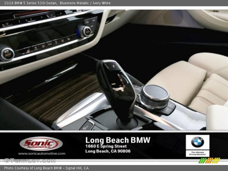 Bluestone Metallic / Ivory White 2019 BMW 5 Series 530i Sedan