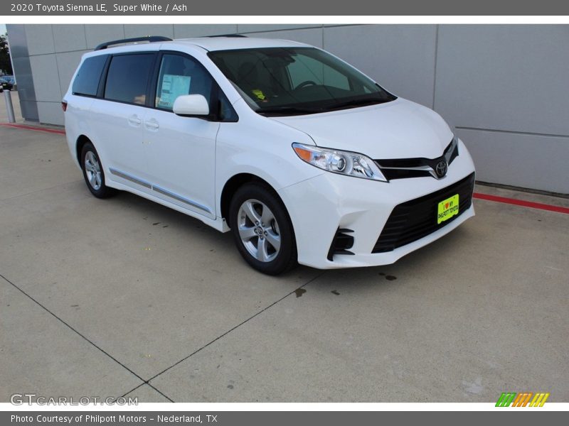 Super White / Ash 2020 Toyota Sienna LE