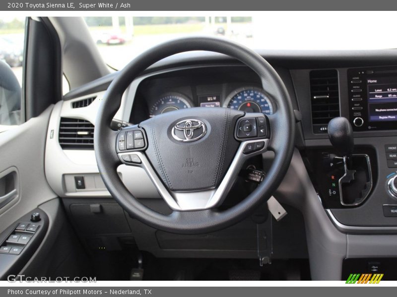 Super White / Ash 2020 Toyota Sienna LE