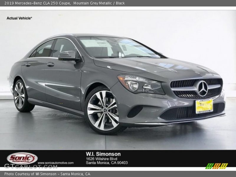 Mountain Grey Metallic / Black 2019 Mercedes-Benz CLA 250 Coupe