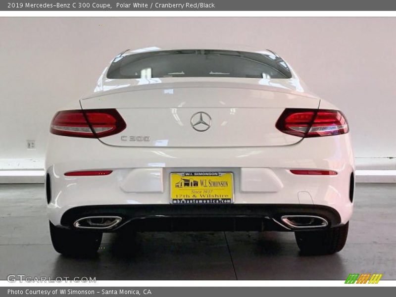 Polar White / Cranberry Red/Black 2019 Mercedes-Benz C 300 Coupe