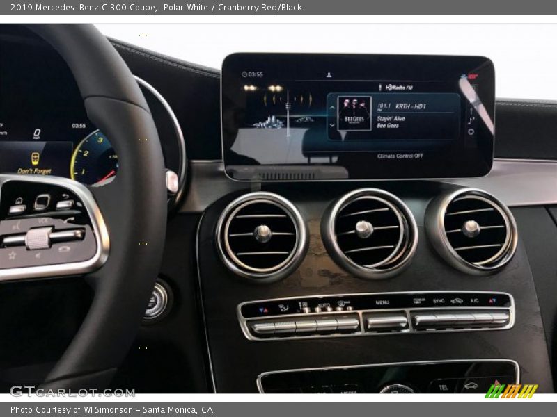Polar White / Cranberry Red/Black 2019 Mercedes-Benz C 300 Coupe