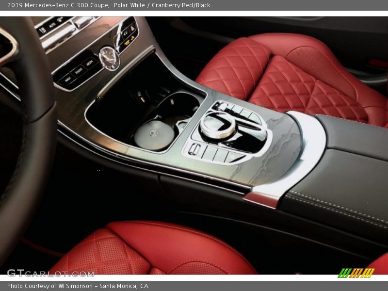 Polar White / Cranberry Red/Black 2019 Mercedes-Benz C 300 Coupe