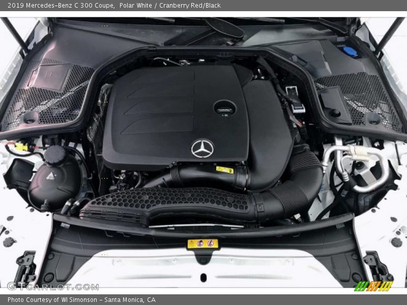 Polar White / Cranberry Red/Black 2019 Mercedes-Benz C 300 Coupe