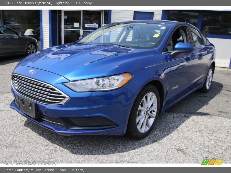Lightning Blue / Ebony 2017 Ford Fusion Hybrid SE