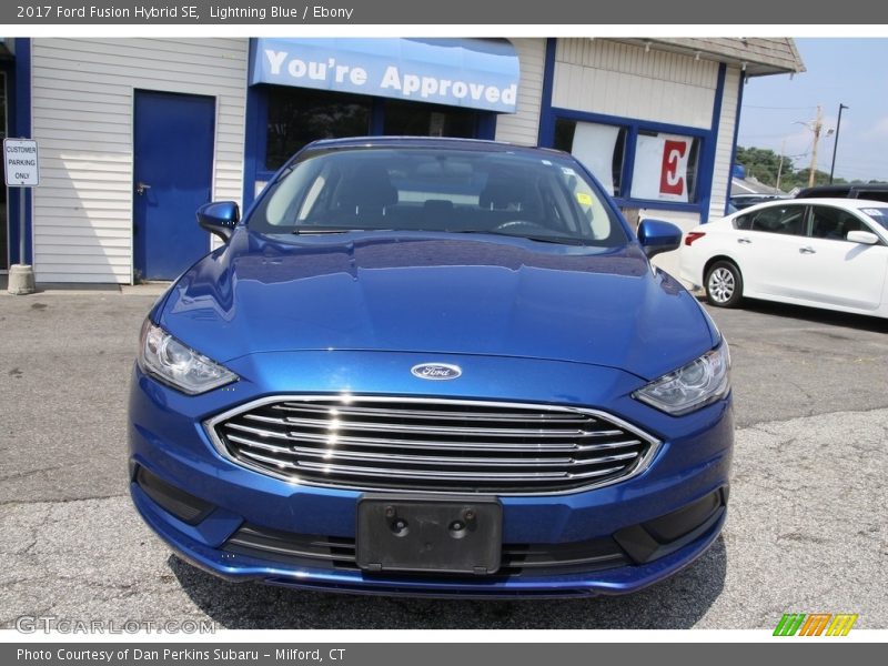 Lightning Blue / Ebony 2017 Ford Fusion Hybrid SE