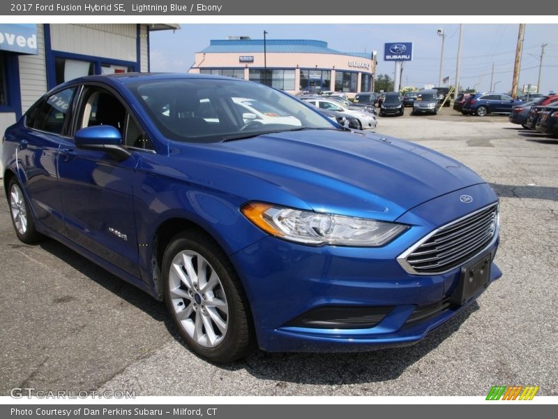 Lightning Blue / Ebony 2017 Ford Fusion Hybrid SE