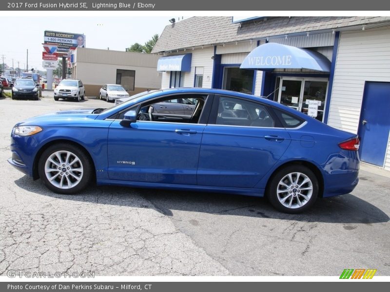 Lightning Blue / Ebony 2017 Ford Fusion Hybrid SE