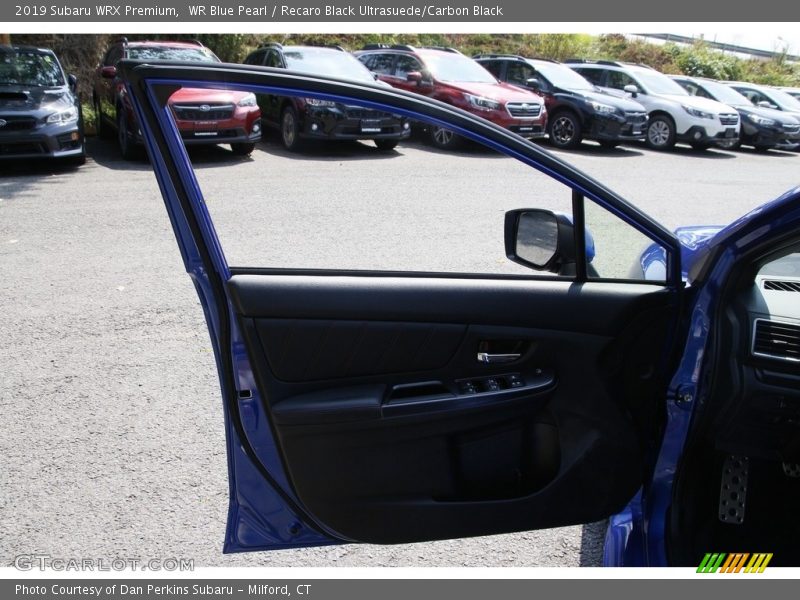 WR Blue Pearl / Recaro Black Ultrasuede/Carbon Black 2019 Subaru WRX Premium