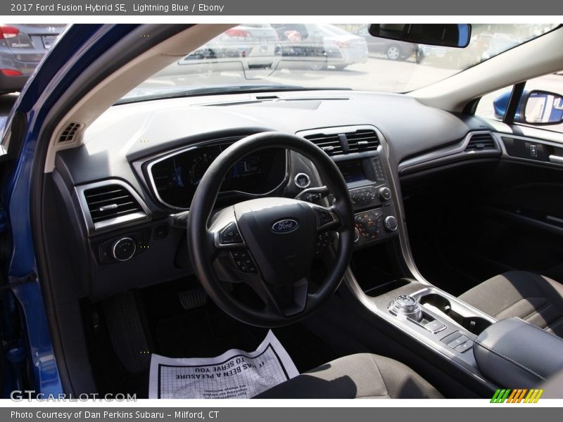 Lightning Blue / Ebony 2017 Ford Fusion Hybrid SE