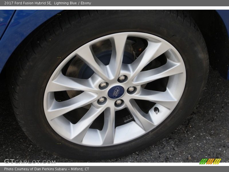 Lightning Blue / Ebony 2017 Ford Fusion Hybrid SE