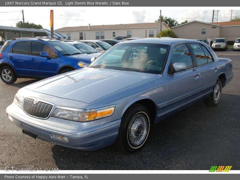 Light Denim Blue Metallic / Slate Blue 1997 Mercury Grand Marquis GS
