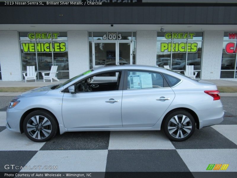 Brilliant Silver Metallic / Charcoal 2019 Nissan Sentra SL