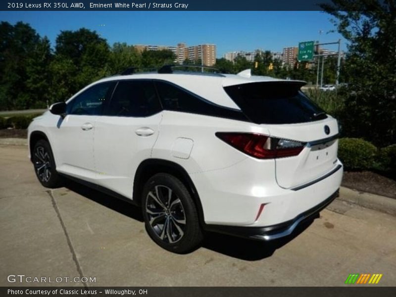 Eminent White Pearl / Stratus Gray 2019 Lexus RX 350L AWD