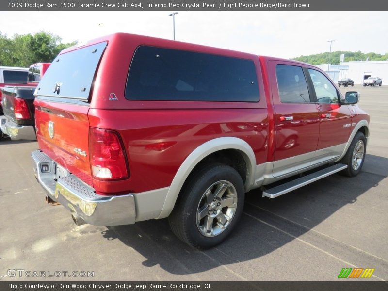 Inferno Red Crystal Pearl / Light Pebble Beige/Bark Brown 2009 Dodge Ram 1500 Laramie Crew Cab 4x4