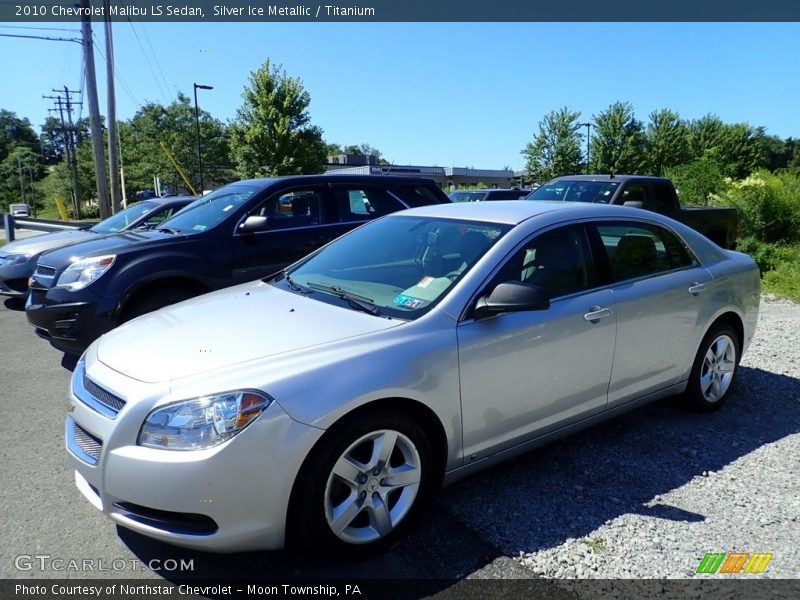 Silver Ice Metallic / Titanium 2010 Chevrolet Malibu LS Sedan