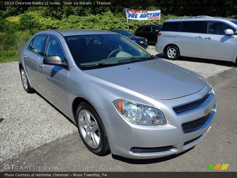 Silver Ice Metallic / Titanium 2010 Chevrolet Malibu LS Sedan