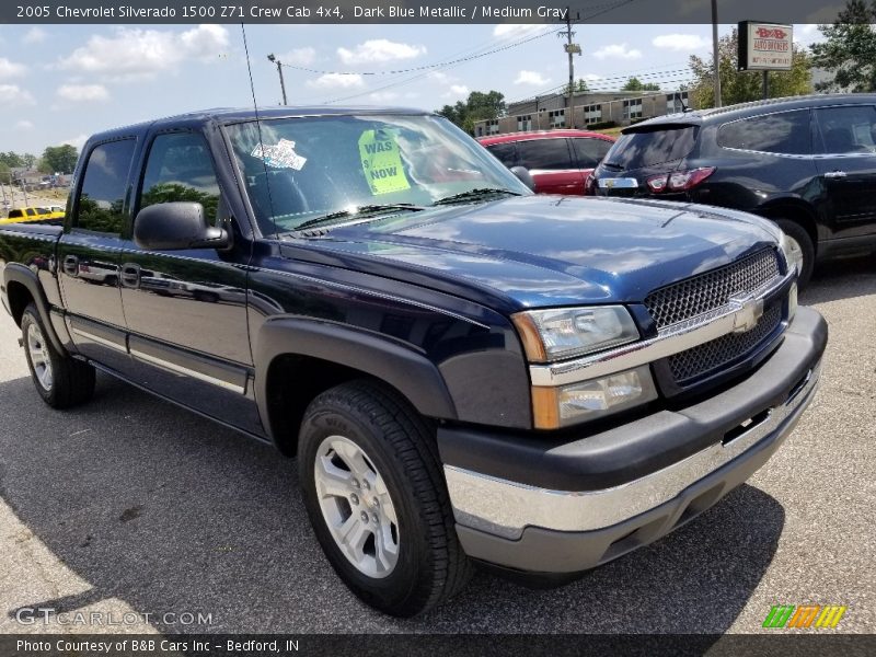 Dark Blue Metallic / Medium Gray 2005 Chevrolet Silverado 1500 Z71 Crew Cab 4x4