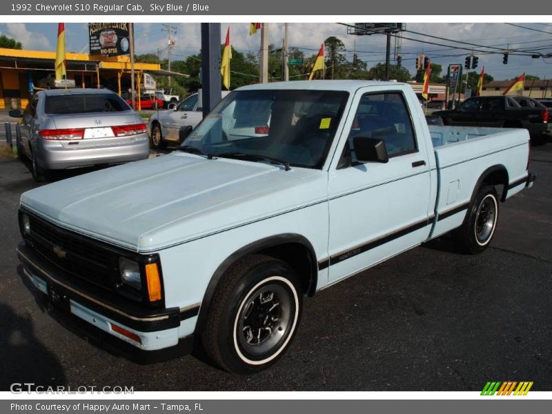 Sky Blue / Blue 1992 Chevrolet S10 Regular Cab