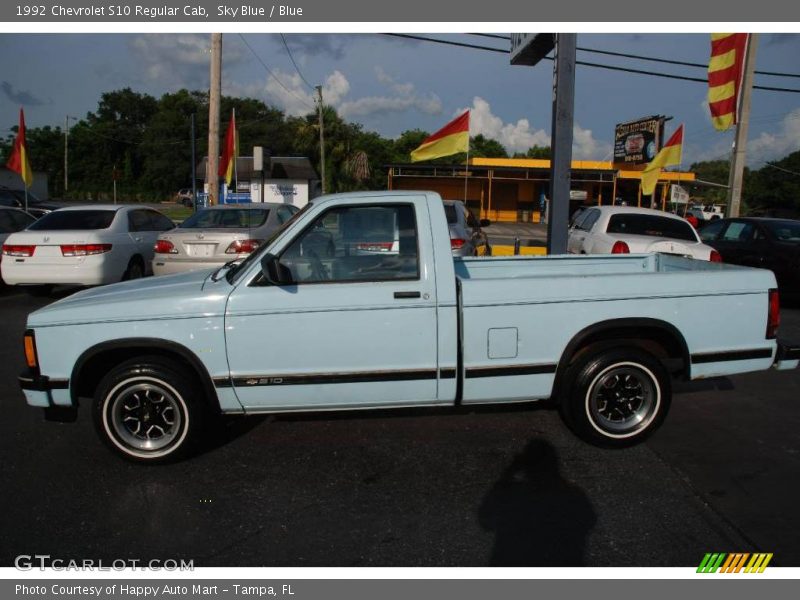 Sky Blue / Blue 1992 Chevrolet S10 Regular Cab