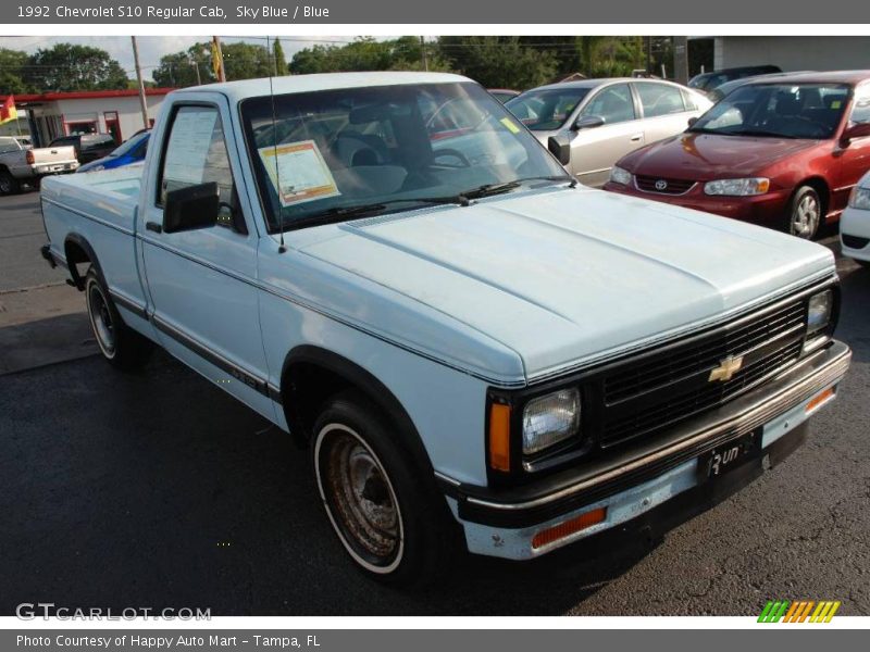 Sky Blue / Blue 1992 Chevrolet S10 Regular Cab