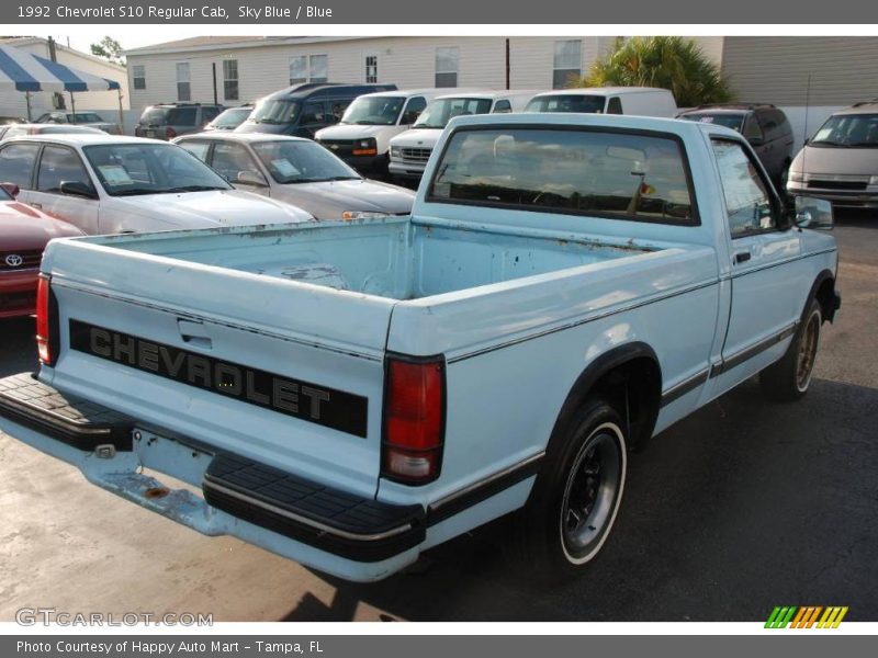 Sky Blue / Blue 1992 Chevrolet S10 Regular Cab