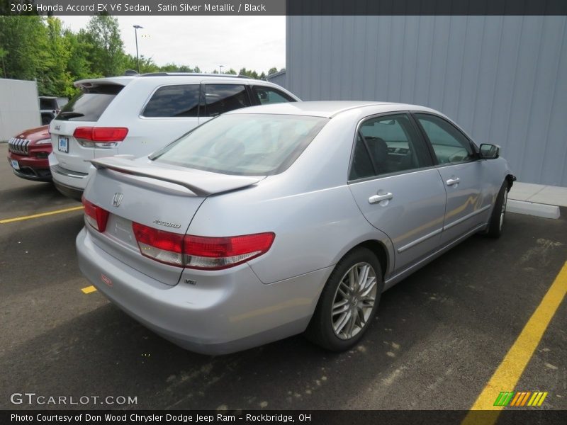 Satin Silver Metallic / Black 2003 Honda Accord EX V6 Sedan