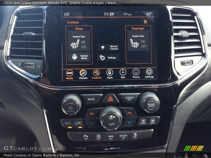 Controls of 2020 Grand Cherokee Altitude 4x4