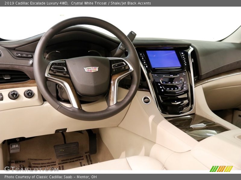 Crystal White Tricoat / Shale/Jet Black Accents 2019 Cadillac Escalade Luxury 4WD