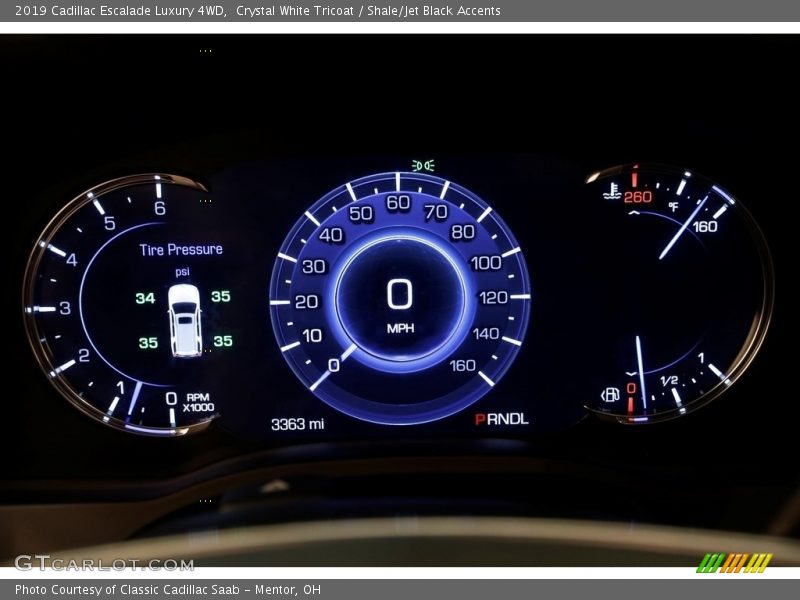 Crystal White Tricoat / Shale/Jet Black Accents 2019 Cadillac Escalade Luxury 4WD