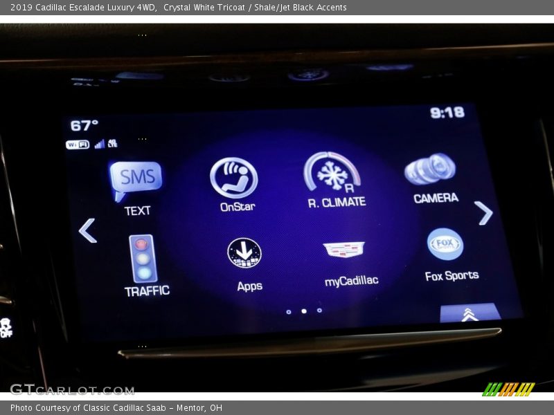 Crystal White Tricoat / Shale/Jet Black Accents 2019 Cadillac Escalade Luxury 4WD