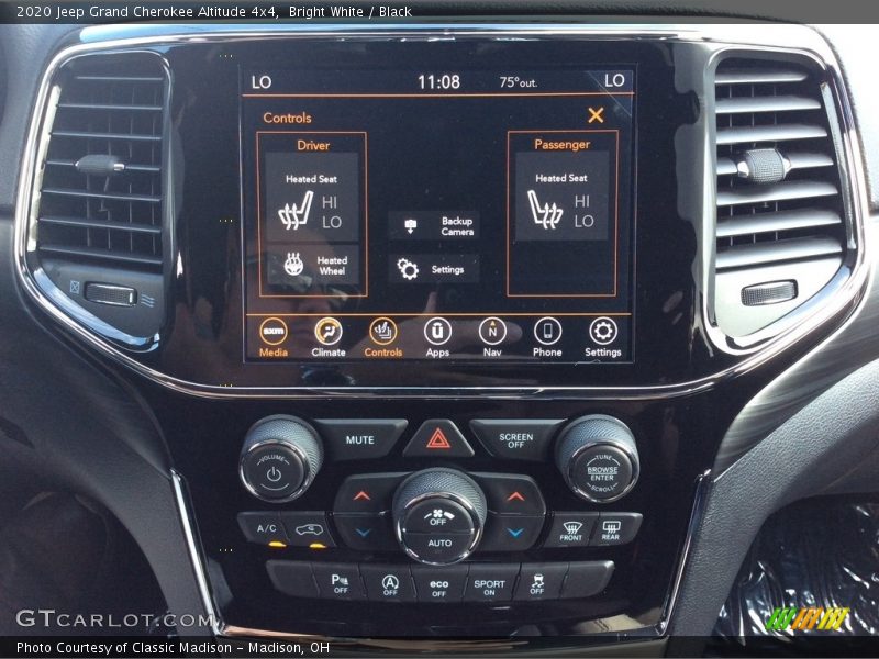 Controls of 2020 Grand Cherokee Altitude 4x4