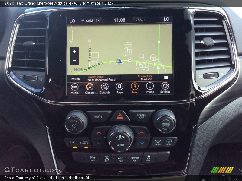 Navigation of 2020 Grand Cherokee Altitude 4x4