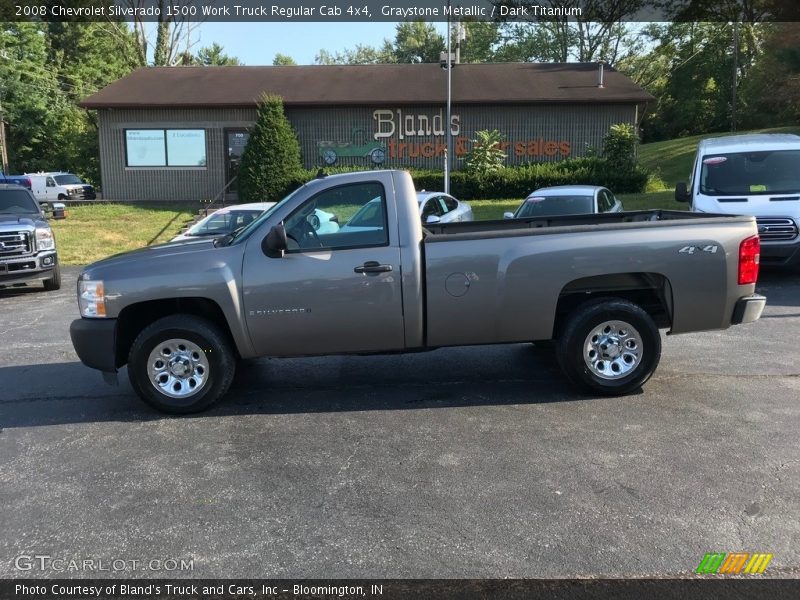 Graystone Metallic / Dark Titanium 2008 Chevrolet Silverado 1500 Work Truck Regular Cab 4x4