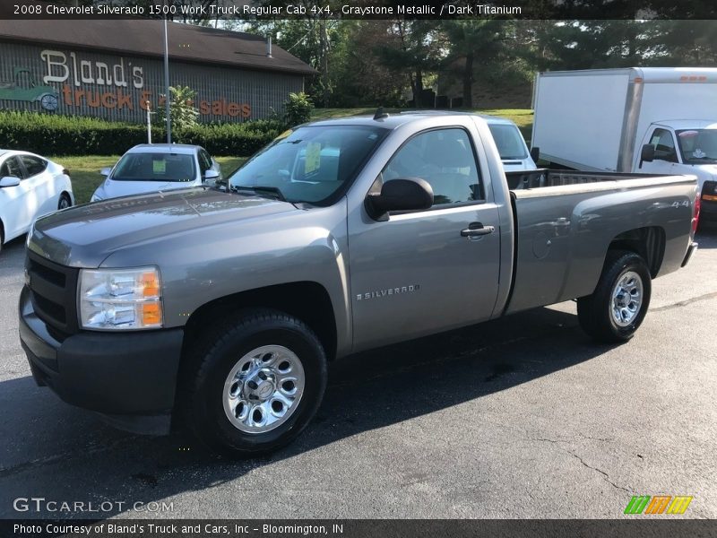 Graystone Metallic / Dark Titanium 2008 Chevrolet Silverado 1500 Work Truck Regular Cab 4x4