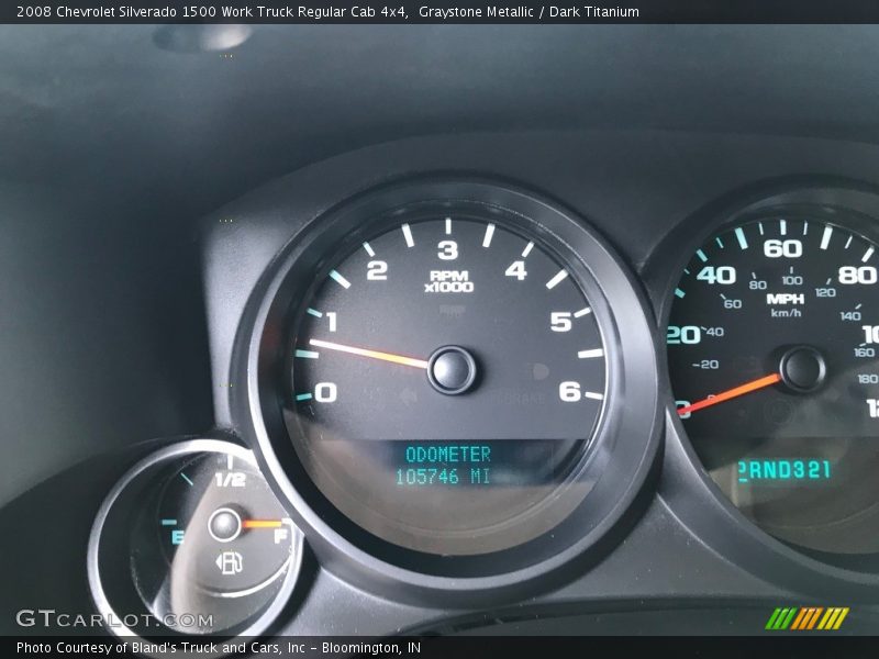 Graystone Metallic / Dark Titanium 2008 Chevrolet Silverado 1500 Work Truck Regular Cab 4x4
