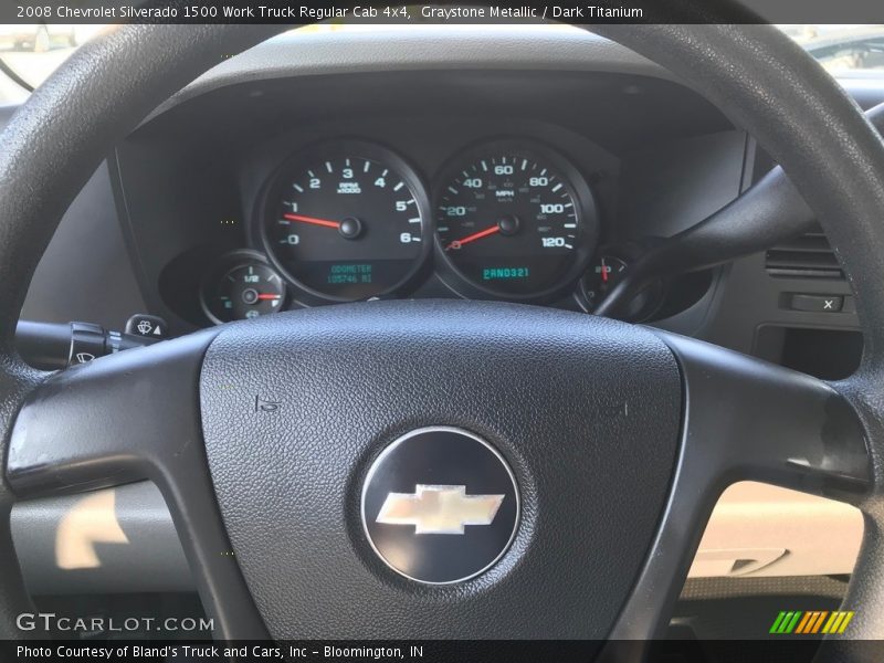 Graystone Metallic / Dark Titanium 2008 Chevrolet Silverado 1500 Work Truck Regular Cab 4x4