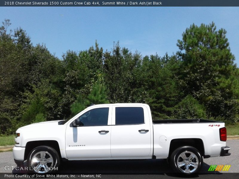 Summit White / Dark Ash/Jet Black 2018 Chevrolet Silverado 1500 Custom Crew Cab 4x4