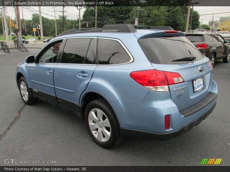 Sky Blue Metallic / Off Black 2012 Subaru Outback 2.5i Premium